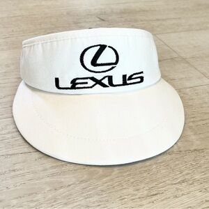 Vintage Lexus White Embroidered Golf Tennis Visor Hat Cap TEXACE Noswett USA